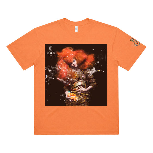 Official Biophilia Album Cover T-shirt (Orange - Custom Dyed)