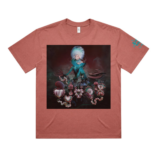 Official Fossora Album Cover T-shirt (Terracotta - Custom Dyed)