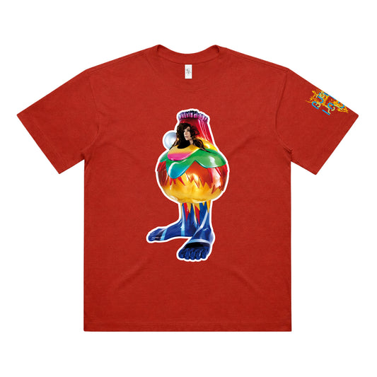 Official Volta Album Cover T-shirt (Red - Custom Dyed)